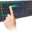 Clevetura CLVX 1 Wireless Keyboard with Trackpad Full Size Bluetooth RGB | Touchpad built into the keys, backlit low-profile scissor switches, multi-device Bluetooth and USB-C, quiet typing