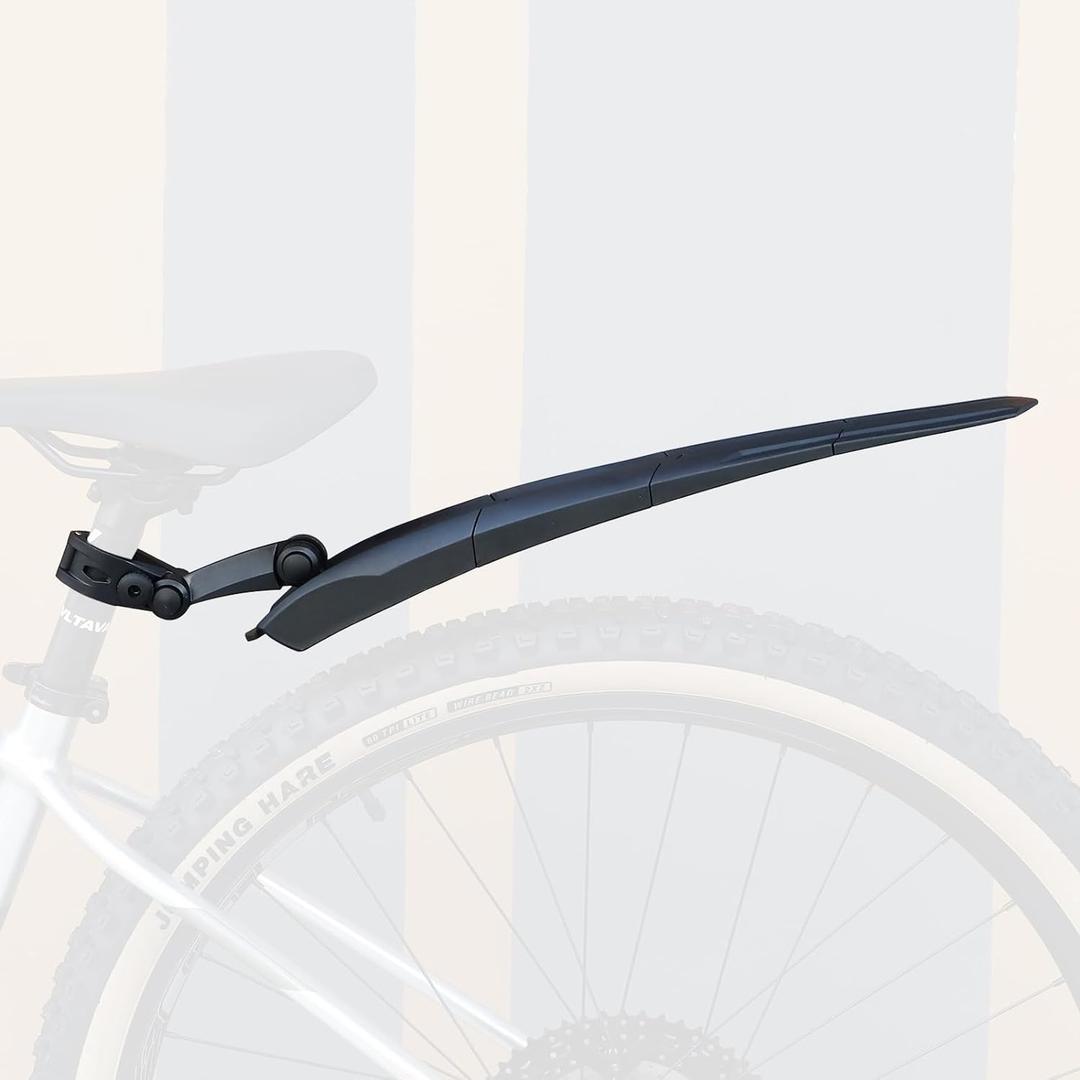 Bike Rear Fender Mudguard Full Cover Adjustable Bike Fender Thicken Widen Bicycle Mudguard Mudflap for MTB Mountain Bike Road Bike Bicycle Mudguard for 24/26/27.5 Inch BicycleBlack