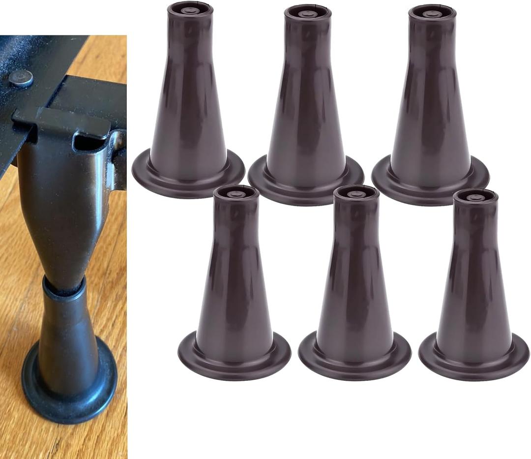 Home's Place 6PCS Reinforced Bed Frame Feet to Replace Wheels. Prevent Sliding, Protect Floor. Plastic Bed Frame Feet Replacement