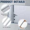 MorningRo 2 Pack 12 Inch Steel Door Latch Guard Plate Constructed Latch Shield Gray Painted Swing in Doors Plate Cover Protector for Security Strike Against Forced Entry Easy to Install
