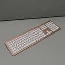 Wireless Keyboard and Mouse Combo, , Quiet Computer Keyboard Mice Set 2.4G Stable Connection Adjustable DPI (Rose Gold)