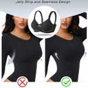 Plus Size Wireless Bras for Women V Neck Seamless Bralettes Comfort Full Coverage Bras for Women Push Up Soft Cup Everyday Sleep Bra Black 1XL (Black, XL)