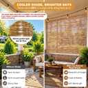 DoubleFill 2 Pcs 48" W X 72" H Outdoor Bamboo Shades, Carbon Brown