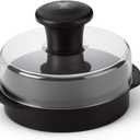 Weber Original Burger Press, Black Creates Perfect Flat 1/4 lb & 1/2 lb Patties with Builtin Dimple, Detachable Handle & Nylon Grip