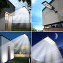 Solar Street Lights Outdoor Waterproof, LED Dusk to Dawn Solar Light, Flood Lights with Motion Sensor and Remote Control, for Exterior Wall, Patio, Yard, Deck, Garden,Parking Lot Lights(2-Pack)
