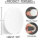 Door Stoppers - Large 3.15" (4 PCS) - Door Stoppers for Wall with Strong Back Adhesive - Quiet and Shock Absorbent Silicone Wall Protectors from Door Knobs - Protects Every Surface - White