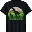 Funny Daddy Dinosaur T-Shirt Daddysaurus T-Shirts T-Shirt, Men Small