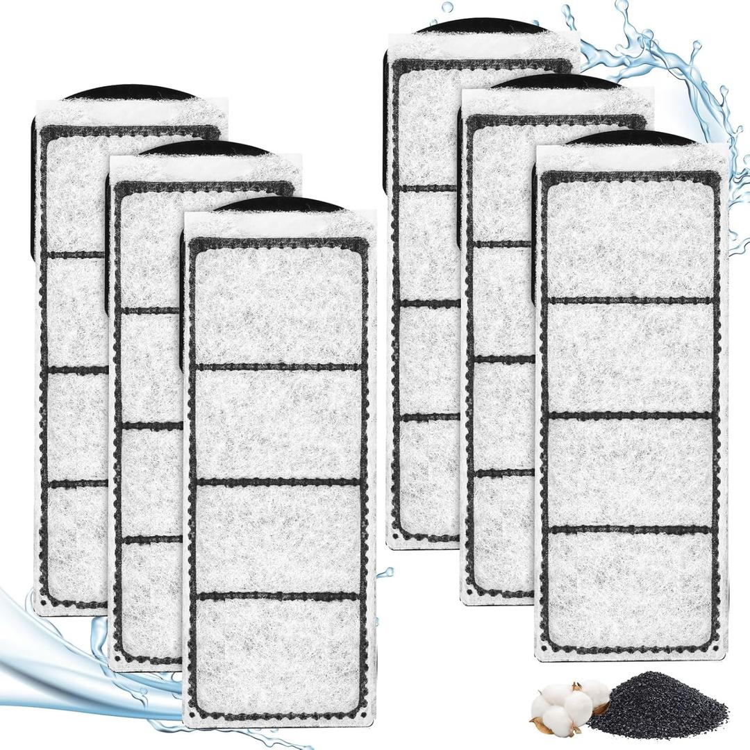 6 Pack Aquarium Fish Tank Water Filter Cartridge Compatible with Coralife BioCube, Replacement Filter Cartridge for Biocube 14 16 29 32 Gallon Aquarium