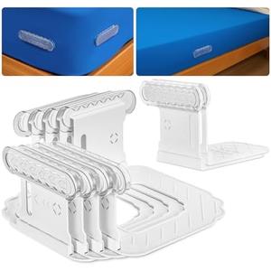 Omboos Bed Sheet Holders for Corners, New Upgrade Fitted Sheet Holder Keep Sheets Firm & Tight, Bed Sheet Straps, Lock Sheet Holders Set of 4, Mattress Lock Straps Fasteners Fit All Sheet Size