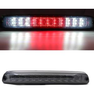 Youxmoto LED Third 3rd Brake Cargo Light Assembly Fit for Chevy 2004-2012 Colorado/GMC Canyon 2004-2012, Rear Roof Center High Mount Stop Light Replacement (Chrome Housing Smoke Lens)