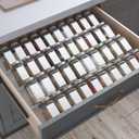 Antimbee Spice Drawer Organizer, 4 Tier- 8 Pack Kitchen Spice Rack Tray for Drawer, Expandable From 13" to 26" Acrylic Seasoning Organizer Rack Holds up 56 Spice Jars (Jars not Include)