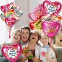 30Pcs Happy Mother's Day Balloons Set, 18'' 18pcs and 10'' 12pcs, Mom Balloons, Aluminum Foil Balloons for Mother's Day Decorations, Party Supplies and Grandmother's Birthday