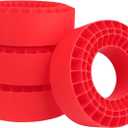 Soft 2.2" Silicone Tire Inserts, 4Pack, Fits 132134mm (5.25" OD) Crawler Tires, Waterproof Foam Replacement for 1/10 RC Crawlers, 12545mm, Enhanced Traction & Sidewall Support (Red)