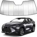 Windshield Sun Shade Custom Fit for L-EXUS NX NX250 NX350 NX350h NX450h+ 2022-2026, Accordion Folding Thick Window Sunshade Block Heat 99% UV Rays Sun Visor Keep Cooler Car Accessories