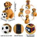 World Cup 2026 Decor, World Cup Gifts for Sports Fans, Solar Outdoor Garden Statues Lights, Dog Sculpture Garden Decor, Unique Housewarming & Yard Decoration Gifts for Women, Men, Daughter