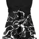 MiYang Women's Plus Size Printing Padded High Waist Swimdress (18-20, Texture)