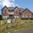 Graduation Decorations 2026 Purple, 11 Pcs Graduation Yard Signs Class of 2026, 15" Large Shimmering Grad Signs for Lawn Garden Pathway, High School College Senior Grad Party Decor Outdoor