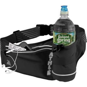 Running Fanny Pack with Water Bottle Holder - Adjustable Running Belt With Water Bottle Holder and Pouch - One Size Fits All Travel Fanny Pack