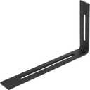 4 PCS 9-1/2" Black Adjustable L Corner Bracket with Slot Hole Fits M6 Bolt, Thickness 3/16", Max. Load 180 LB