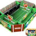 Football Party Supplies Kit - Large 23.62x17 inch Superbowl Snack Stadium Tray & Cardboard Food Trays Plates, All-in-One Football Party Decorations for Superbowl 2026, Game Day, Birthday Celebrations