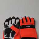Vgo... Chainsaw Gloves, 12-Layer Chainsaw Protection on Both Hand Back, leather Work Gloves, Mechanic Gloves M