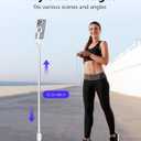 UBeesize Magnetic Tripod for iPhone with Remote, 64 Extendable Phone Stand for Video Recording/Vlogging, N52 Strong Holder for iPhone 12-15/Android, Portable Travel Selfie Stick Tripod(White)