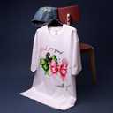 Pink Goes Good with Green Shirt Halloween Witch Costume Tee for Women Girls Cute Funny T-Shirt (White, XL)