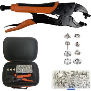 Heavy Duty Snap Fastener Tool Kit Includes 40 Sets 15mm Snaps for Boat Cover,Repairing Boat Covers, Canvas, Sewing, Tarps