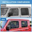 Xipoo Side Window Visor Deflector Compatible with 20-26 Jeep Gladiator JT