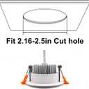 YGS-Tech 2 Inch LED Recessed Lighting, Dimmable Downlight 3W(35W Halogen Equivalent), CRI80, 3000K Warm White LED Ceiling Light with LED Driver(4 Pack)