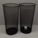 Youeon 2 Pack Large Umbrella Holder, 10.5x20 Inch Metal Mesh Umbrella Stand, Freestanding Bucket for Umbrellas, Canes, Walking Sticks, Wrapping Paper, Entryway, Home, Office, Hotel, Black