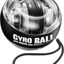 Wrist Trainer Ball Auto-Start Gyroscopic Forearm Exerciser Gyro Ball for Strengthen Arms, Fingers, Bones and Muscles (BLACK)