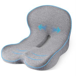 Trucker seat Cushions for Long Sitting, semi Truck seat Cushion with Lumbar Support, Truck seat Cushion for Back Pain and Supporting The HIPS, Trucker Essentials (Gray)