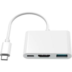 AIRSKY USB C to HDMI Adapter for iPhone 16/15 to TV, USB-C Digital AV Multiport Adapter, PD 100W, 4K 60Hz &USB3.1, Type C to HDMI Adapter Compatible with iPhone 16/15, MacBook Pro, Ipad Pro