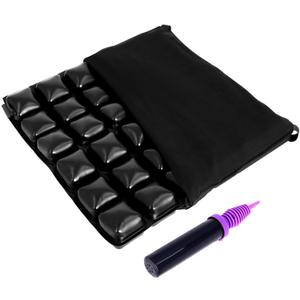 HAQQI Air Inflatable Seat Cushion,Adjustable Air Pressure Relief Seat for Tailbone and Sciatica Pain,Portable-Lightweight Support for Car,Wheelchair,Office Chair