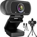 ToLuLu 1080P Webcam with Microphone, HD Webcam Web Camera with Tripod Stand, Widescreen USB Computer Camera, Streaming Mic Web cam for Online Calling/Conferencing,Facetime/YouTube Desktop Laptop PC