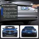 2 x 2 Pack Black License Plate Frames, Stainless Steel License Plate Cover, Matte License Plate Holder Car Accessories with Screw Caps (4 Holes)