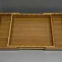 HomeStock Baroque Beauty Bamboo Expandable Drawer Organizer with Cutlery Storage FK8720 Versatile Design for Kitchen Organization Stylish and