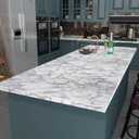 Livelynine 24x197 Glossy Marble Contact Paper for Countertops Waterproof Wallpaper Peel and Stick Countertop Contact Paper Self Adhesive Kitchen Counter Top Covers Desk Vinyl Wrap Bathroom Cabinet