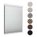 MYshade Cordless Blackout Cellular Shades for Windows, Honeycomb Window Shades with Thermal Insulation, Child & Pet Safe Room Darkening Shade, Easy Install, 30" W x 48" H, White