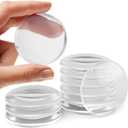 Strongest Home Wall & Door Handle Stopper 2" Set of 10 Pieces of Clear Rubber Door Knob, Round Wall Shield Cushion, Quiet Wall Protector for Door Handle, Guard Door Bumper Self-Adhesive (Medium 10 Pack)