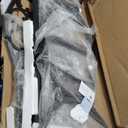 Sophia & William 50" Outdoor Garden Bench Patio Park Bench, Cast Iron Metal Frame Furniture with Floral Design Backrest for Porch Yard Lawn Deck, Black