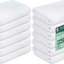 (Pack of 12 White Bath Towel Bulk 24x48 Inches - Economy Cheap Bath for Commercial Uses, Gym, Salon, Spa & Hair -Lightweight Bath Towels Quick Drying -Bath Towels Sets Bulk