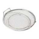 1pc Stainless Steel Fine Mesh Oil Filter Tray - Round Kitchen Strainer Basket for Frying, Grilling & Draining Oil from Fried Foods, Polished Metal Design