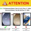 Azzsy Case for Samsung Galaxy Tab A11+/A9+ Plus 11 Inch 2026/2024, Heavy Duty Shockproof Rugged High Impact Protective Case, Black