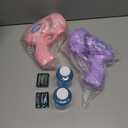 JOYIN 2 Bubble Guns with 2 Bottles Refill Solution, Bubble Machine Gun for Kids, Toddlers, Party Favors, Summer, Outdoors Activity, Wedding, Easter, Birthday Gift (Pink+purple)