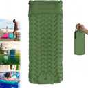 Lounge Mat - Your Portable Chill Zone, Thick Memory Foam Sleeping Pad for Camping, Self Inflating Travel Air Mattress with Pump, Lightweight Portable Car Tent Bed for Outdoor Backpacking