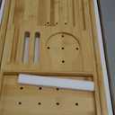 Bamboo Bathtub Tray | Splash-Proof Adjustable (28-40 Inch) | Non-Slip Pads, Wine Holder & Tablet Stand | Bath Relaxation & Reading Essentials