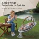 Baby Swings for Infants, Monamii Baby Swing, Bluetooth Infant Swing with Music Speaker, 5 Speeds and Remote Control, Indoor & Outdoor Use (Light Grey)