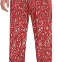Eionryn Black White Dalmatian Dog Print Mens Pajama Pants Lounge Bottoms Soft Sleep Pants S (Medium, Multicolor30)